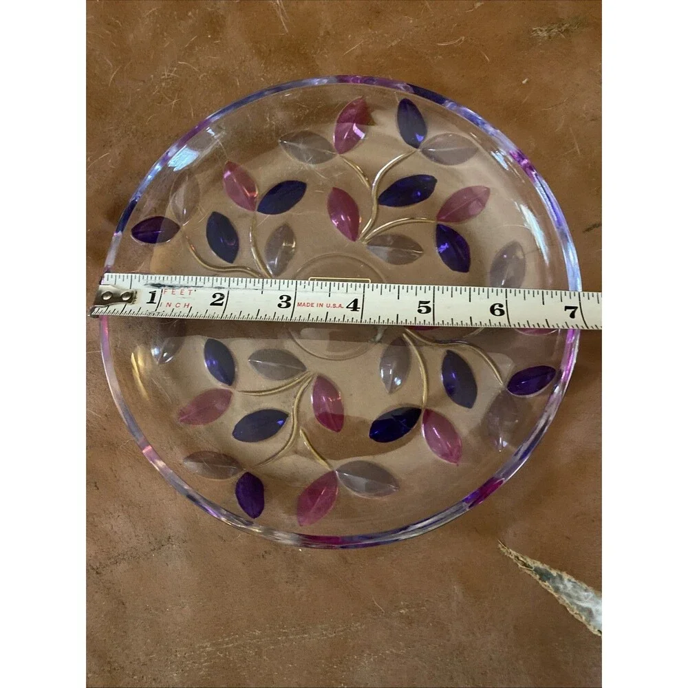 DueZeta DECORATO A MANO VENEZIA MADE IN ITALY Tree of Life Murano Glass Plate